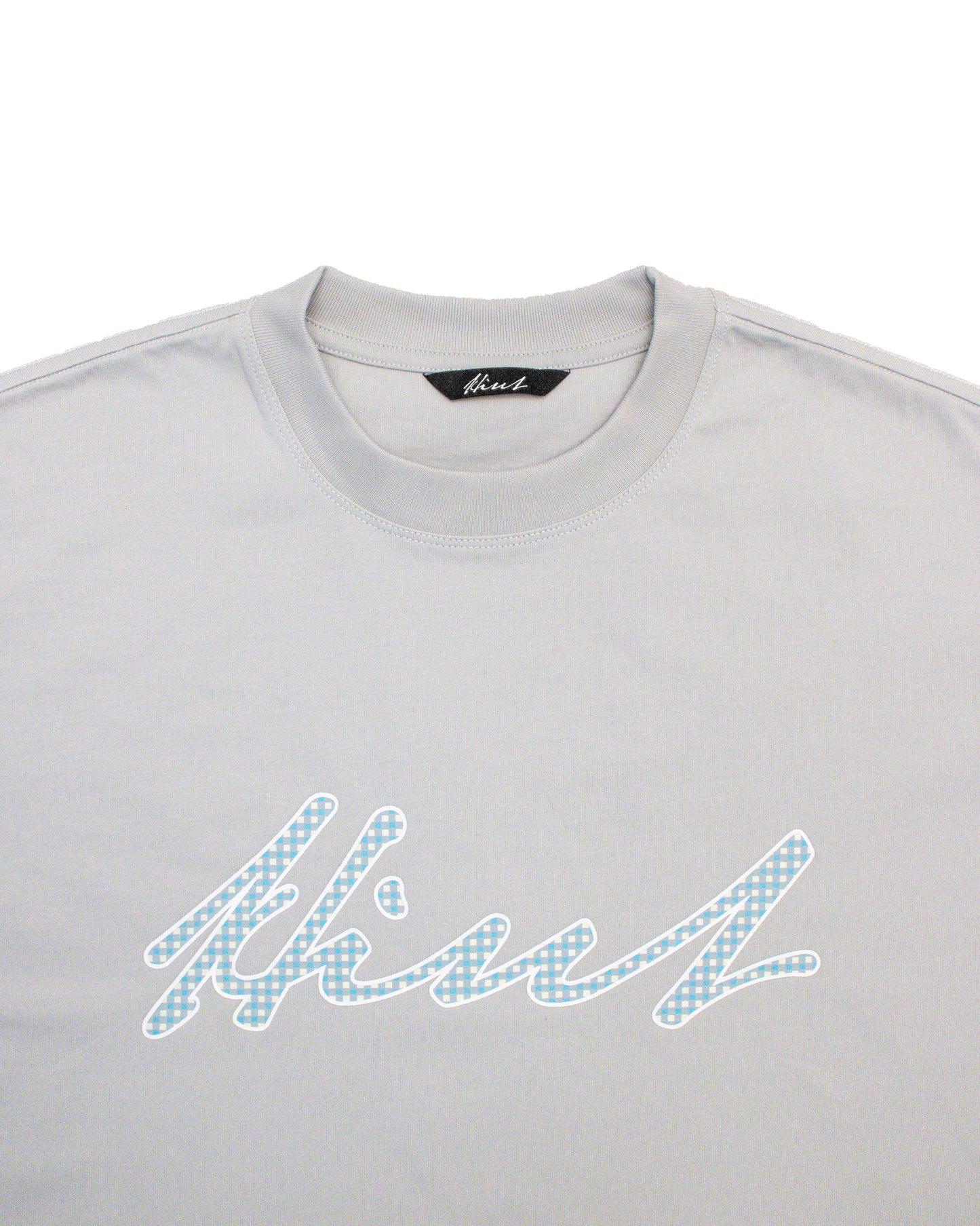 OG LOGO TEE CHECKERED - GREY