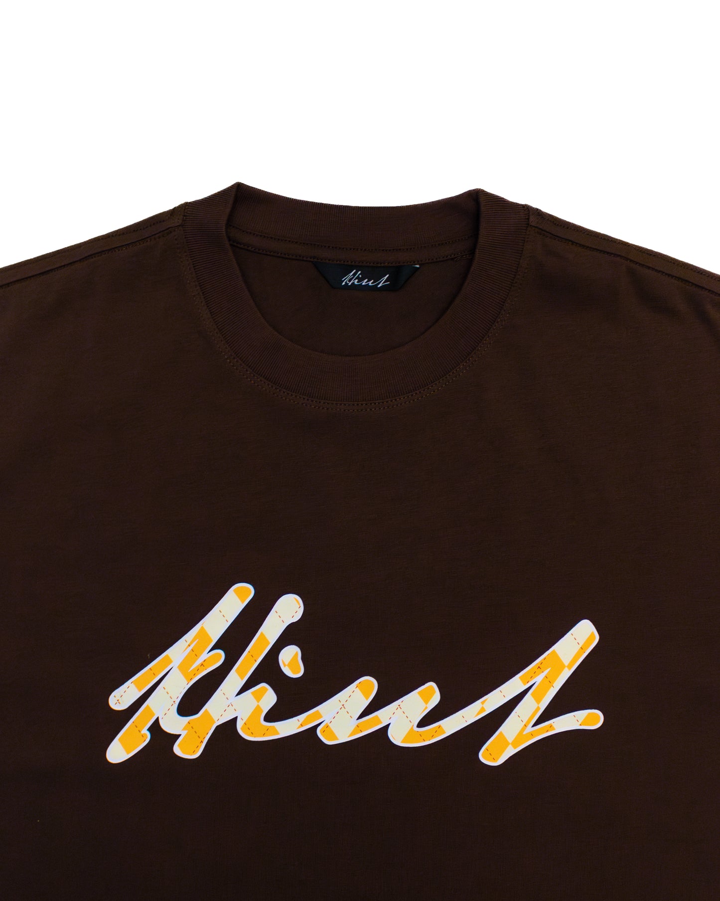 OG LOGO TEE ARGYLE - BROWN