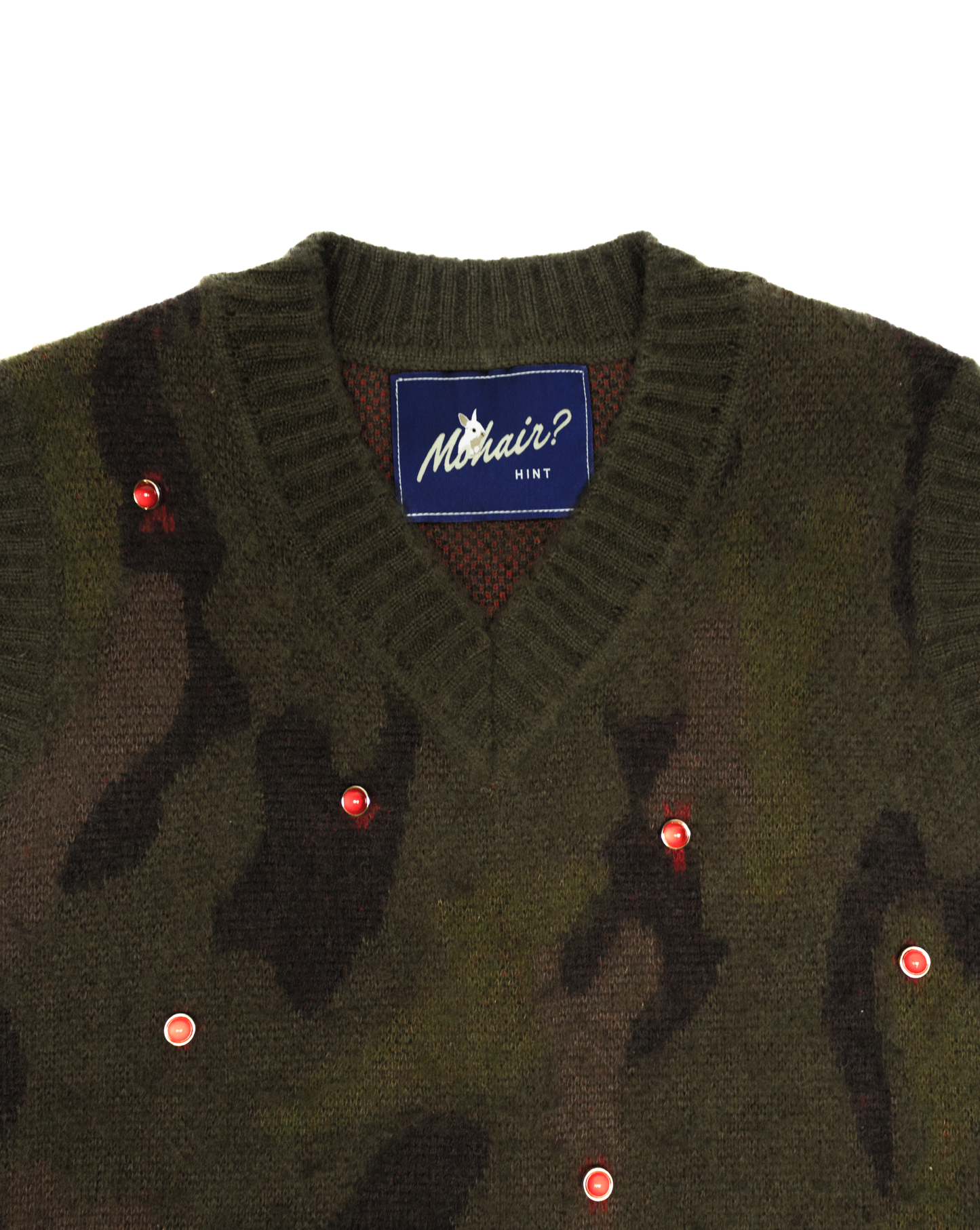 "MOHAIR?" MOSSY STUDDED VEST