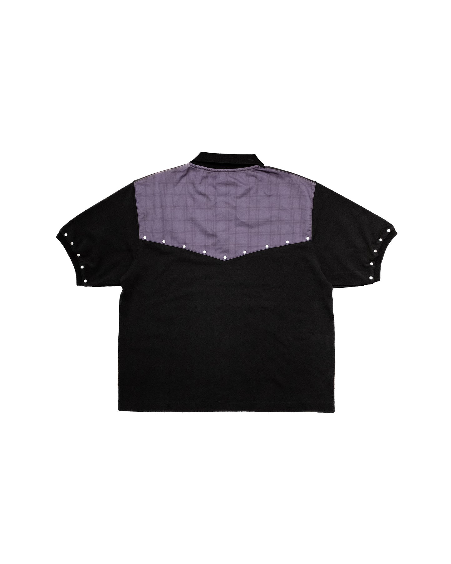 STUDDED POLO - GREY