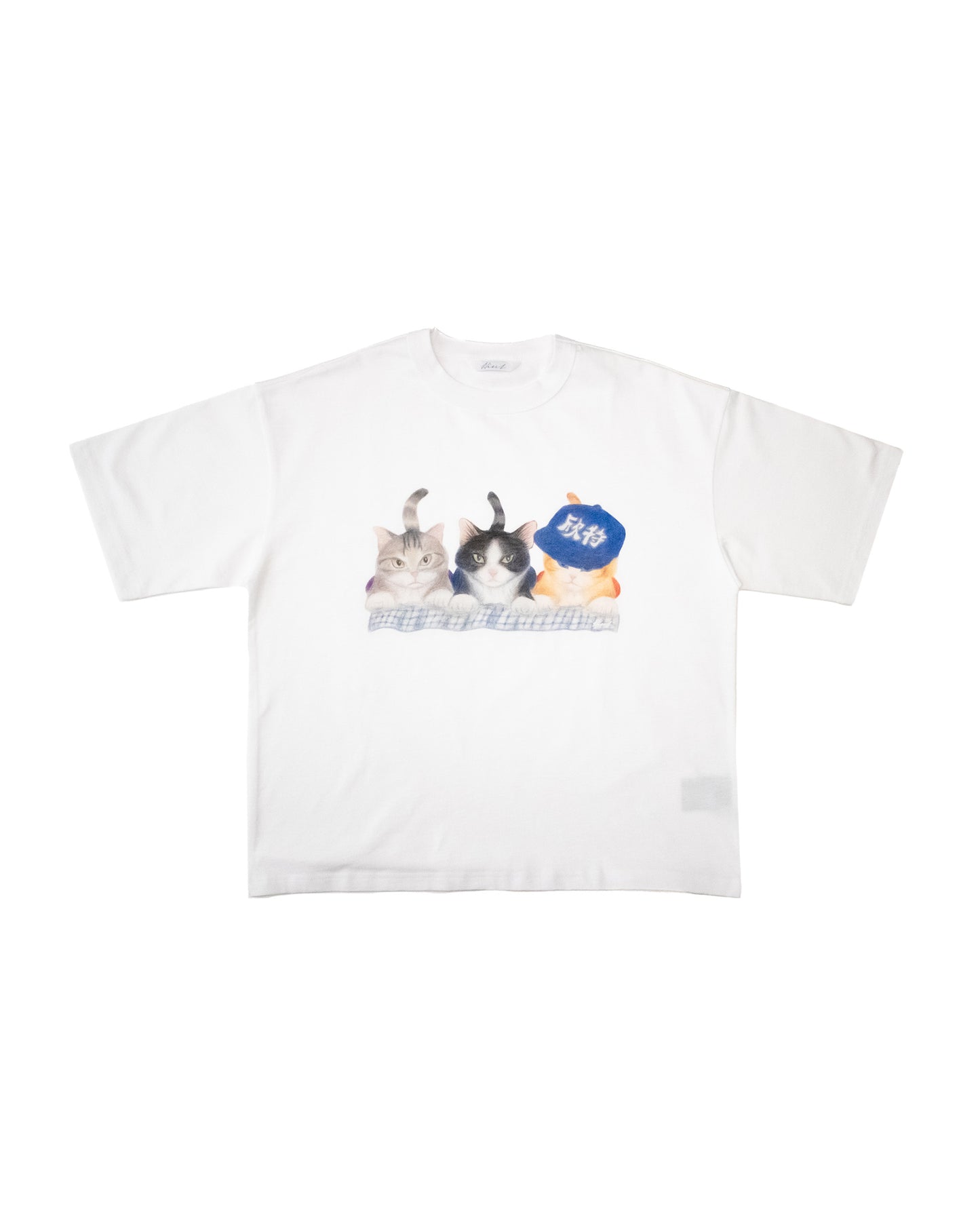 LAZY KITTIES TEE - WHITE