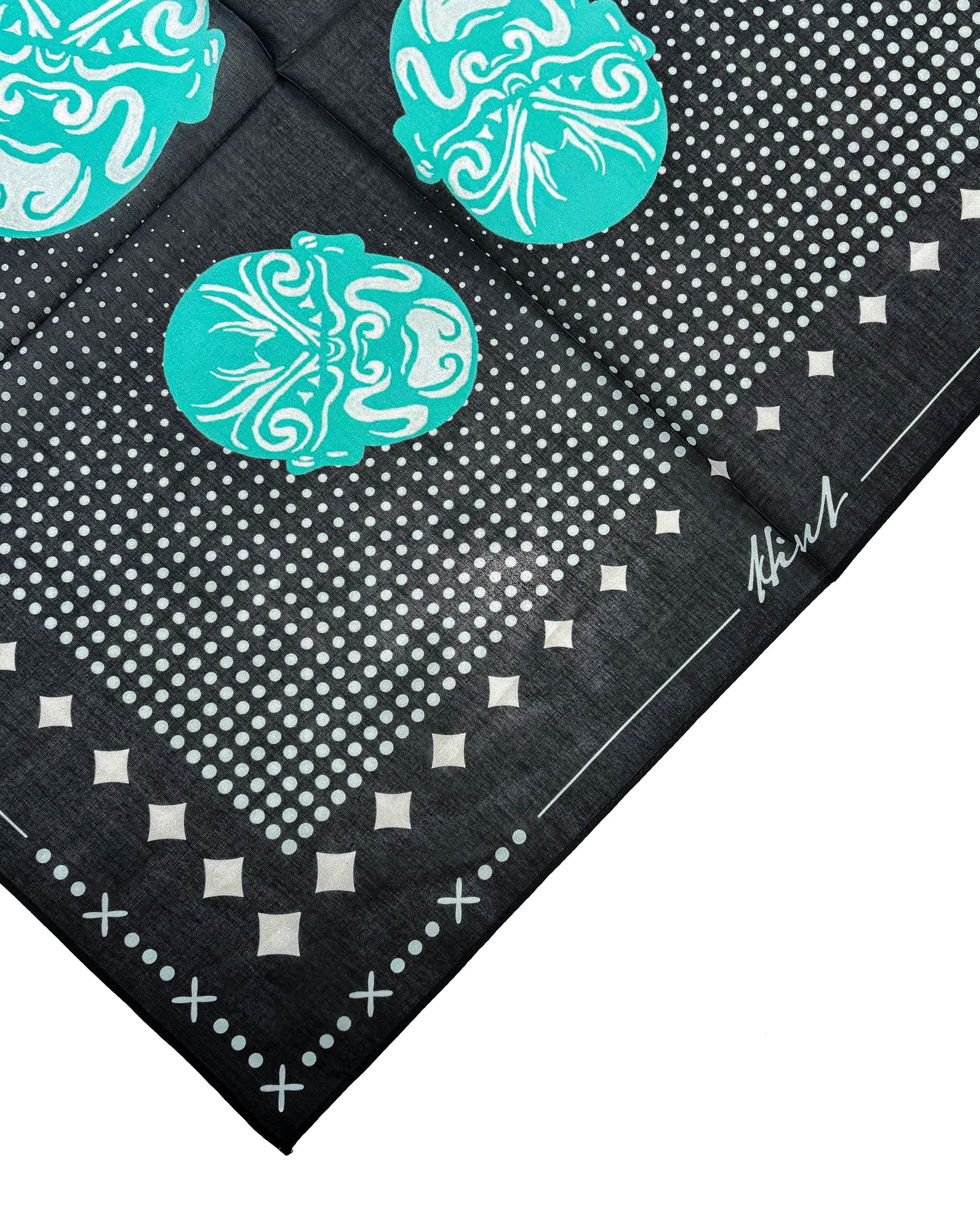 PORCELAIN X4 BANDANA - BLACK